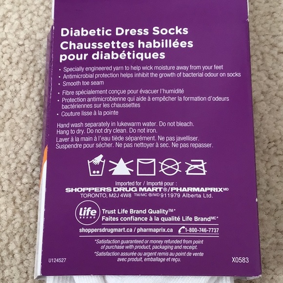 LIFE BRAND Other 6 Pairs Diabetic Socks Shoppers Drug Mart Life